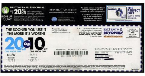 Direct Mail Strategy Breakdown Bed Bath Beyond Mailers